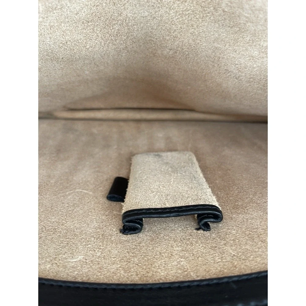 Vintage‎ Made In Italy Genuine Leather Briefcase Laptop Satchel Double R Logo